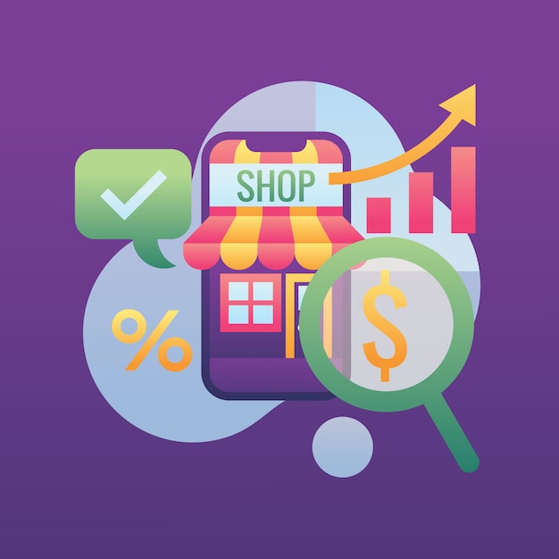 searching growing business cash icon