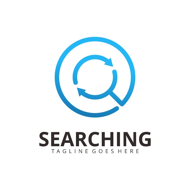 Searching logo design template