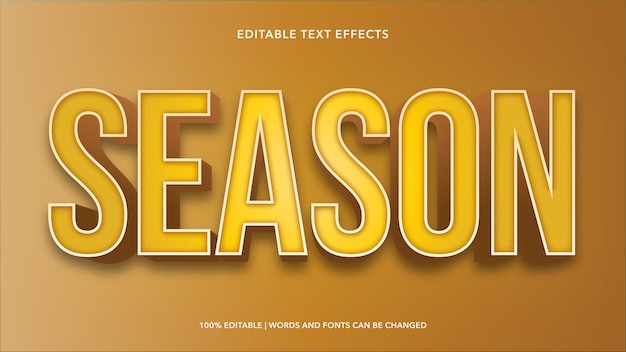 Season editable text effects