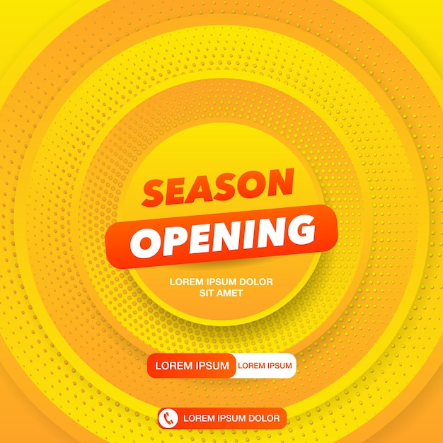 Season Opening abstract background banner.