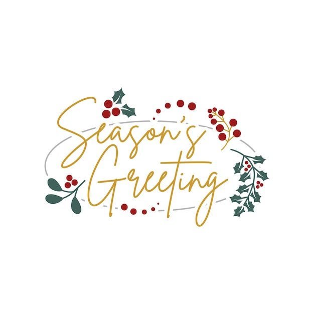 seasons greeting lettering typography quotes