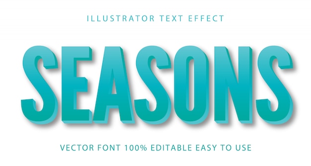 Seasons  Text Effect Fully Editable