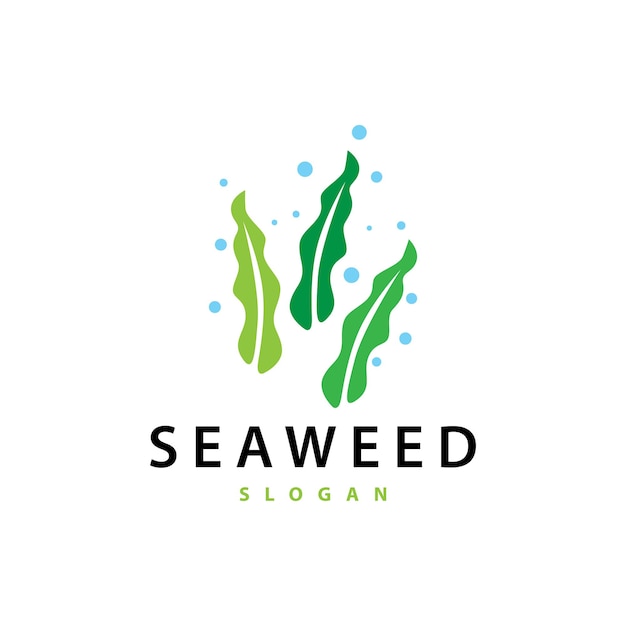 Seaweed Logo Simple Minimalist Design Illustration Template