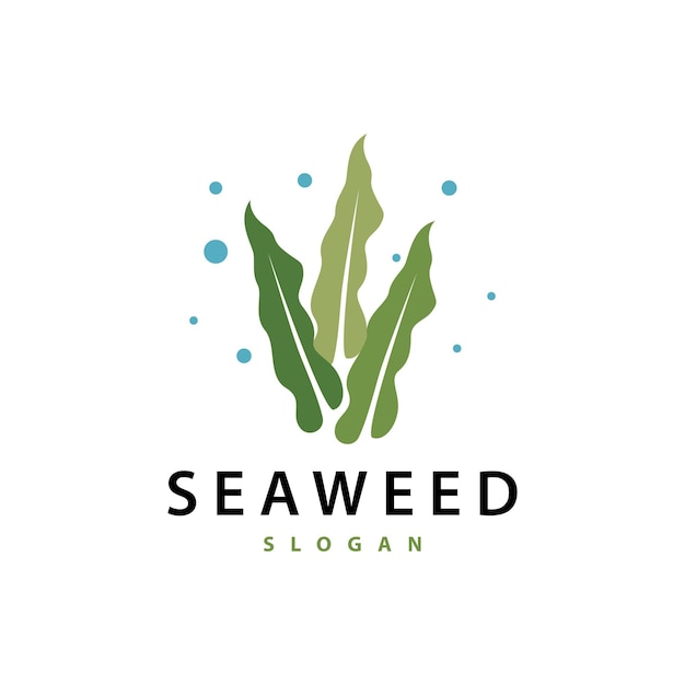 Seaweed Logo Simple Minimalist Design Illustration Template