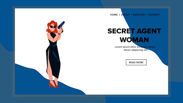 Secret agent woman vector