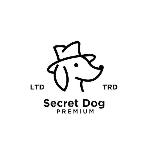 Secret dog line logo design