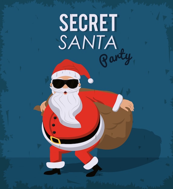 Secret Santa in the office background 