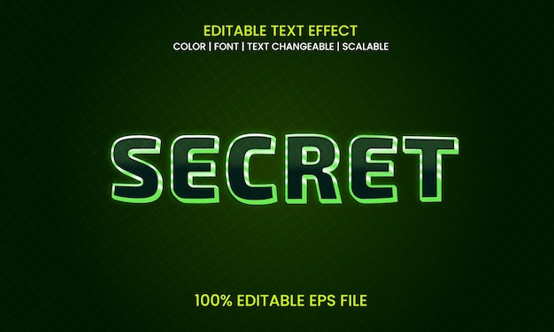 Secret text effect - editable text design