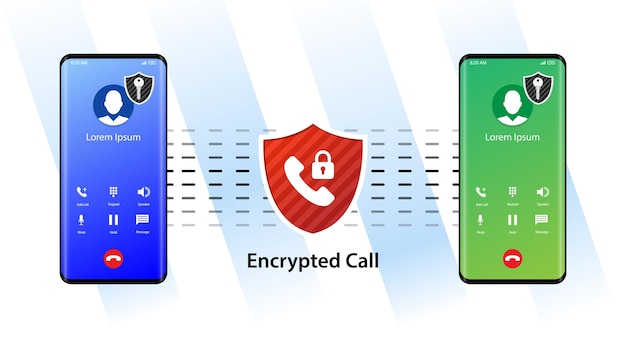 Secure call line phone illustration