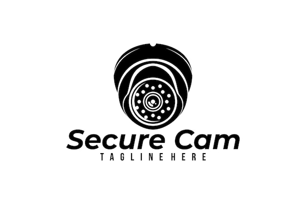 Secure cam logo icon vector