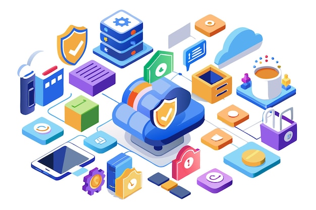 Vector secure cloud computing connected with various devices and services