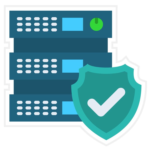 Vector secure server icon