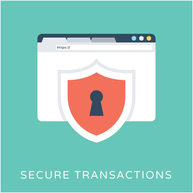 Secure Transaction Flat Vector Icon