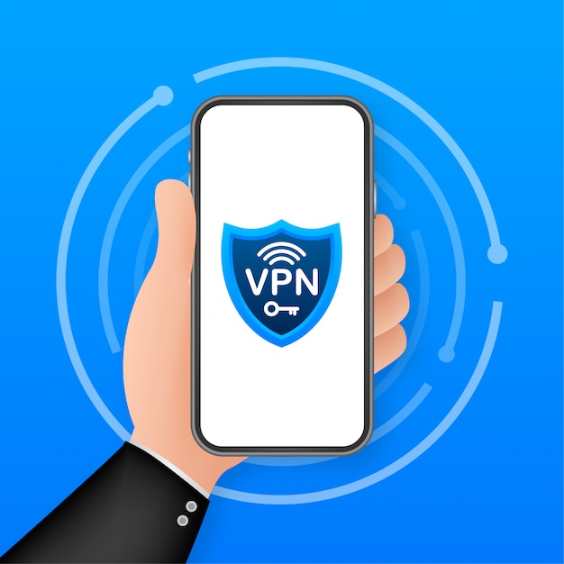 Secure VPN connection concept. Virtual private network connectivity overview.   illustration.