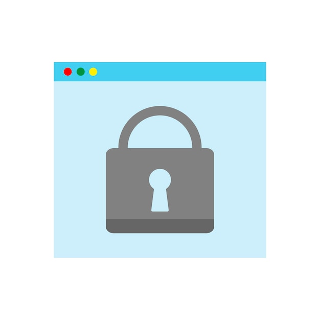 Secure website Icon Vector flat design icon