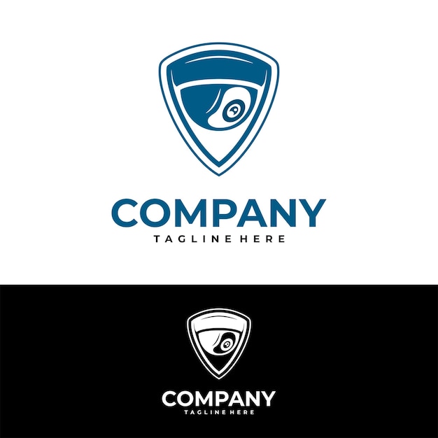 security camera cctv vector logo design