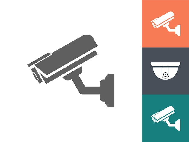 Security Camera Icon Vector Template,cctv camera line  Icon in 4 styles Vector Format