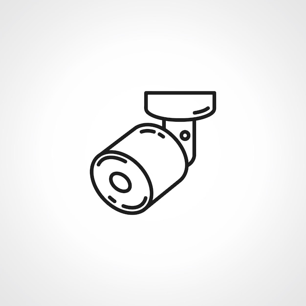 security camera line icon Video observation line icon