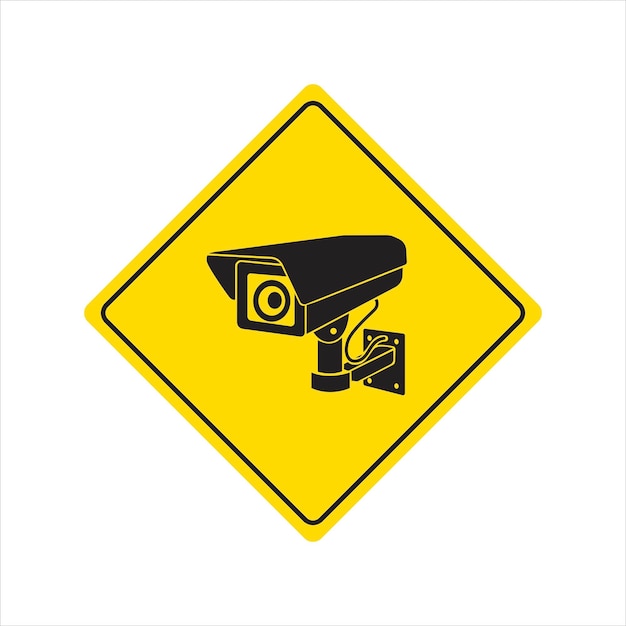 security camera sign vector