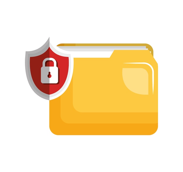 security data information flat icons