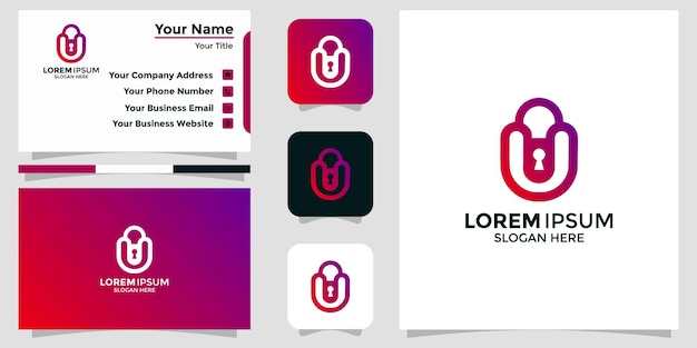 Security design logo and branding card