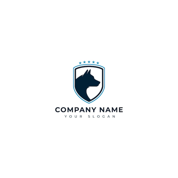 Security dog logo vector design template