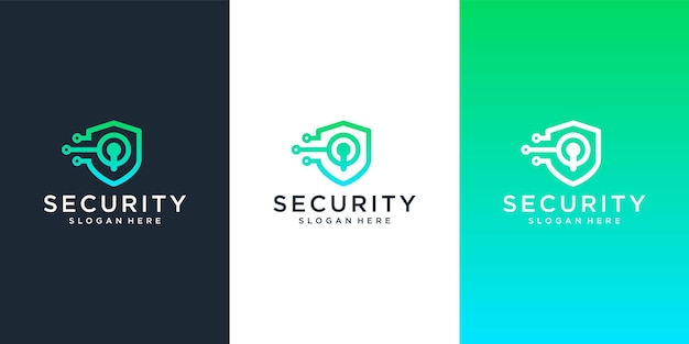 security logo design template  