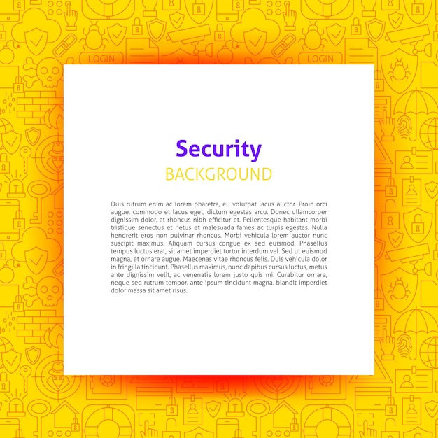 Security Paper Template Vector Illustration of Outline Design