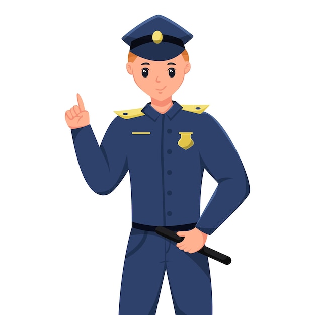 Security Profession Character Design Illustration