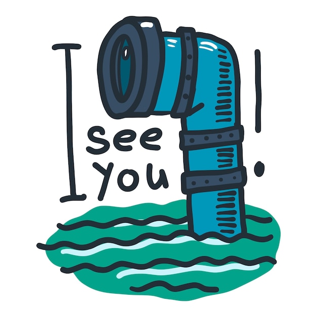 See you periscope icon Hand drawn illustration of see you periscope vector icon for web design