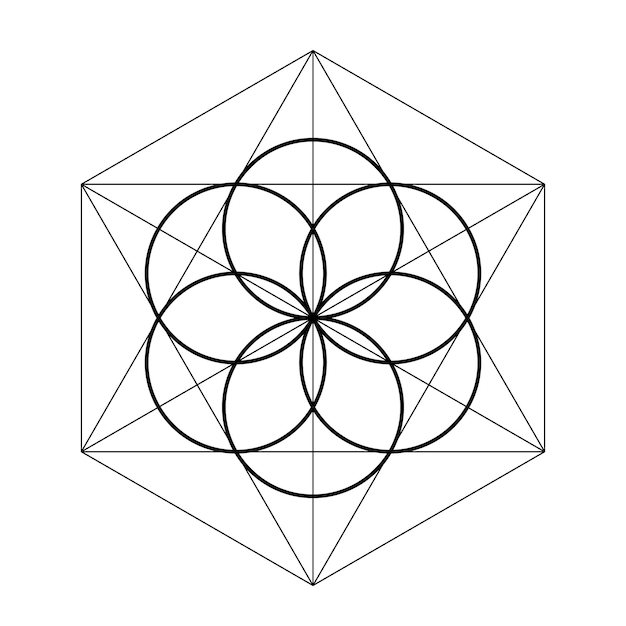 Seed of Life sacred geometry design element