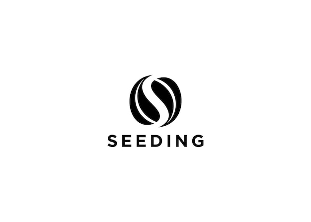 seeding logo design vector illustration