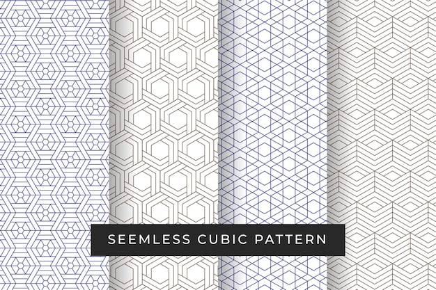 Seemless pattern cubic or cube for decoration or wallpaper