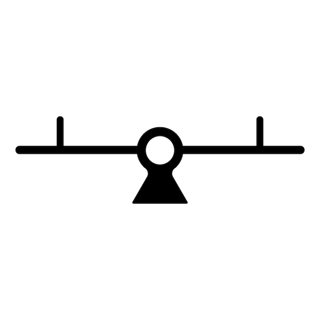 Seesaw icon vector