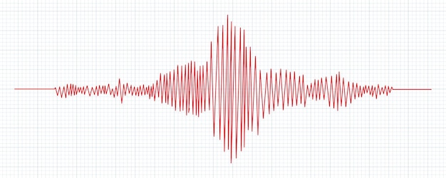 Seismograph measurement or lie detector graph Seismic measurements with data record