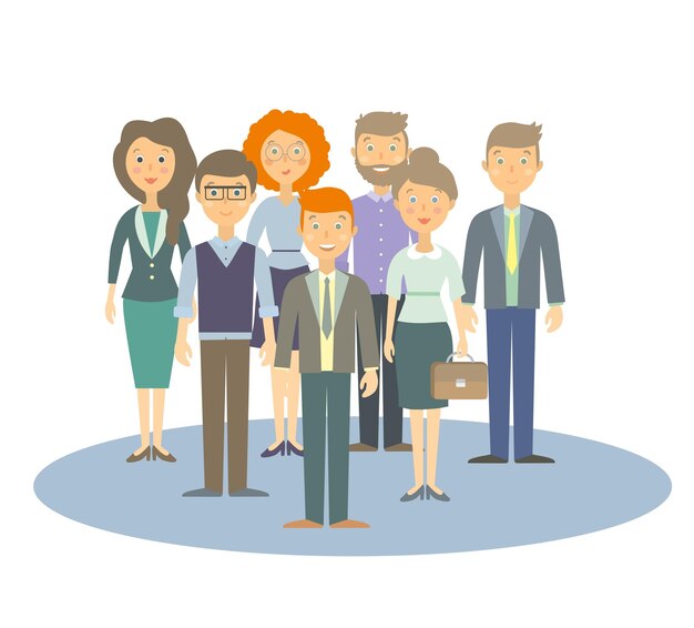 Vector selection of business people vector illustration