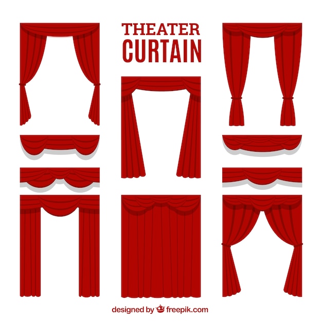 Selection of decorative theater curtains