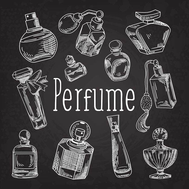 Selection of perfume illustrations