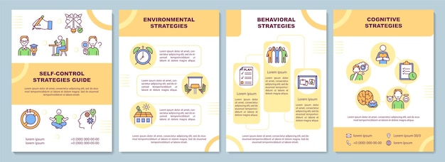 Self control strategies guide brochure template