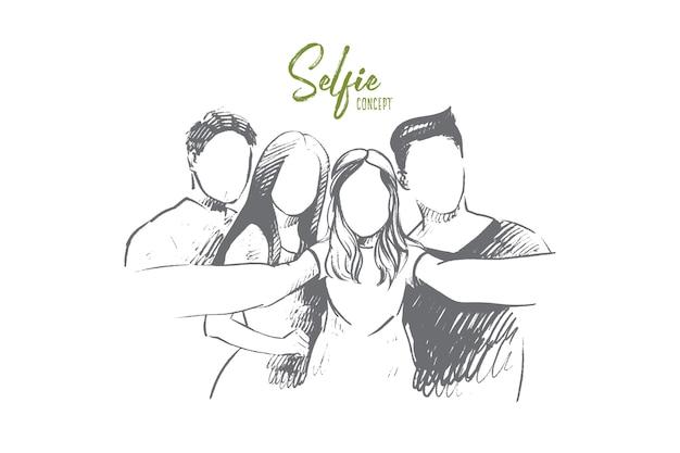 Selfie concept illustration