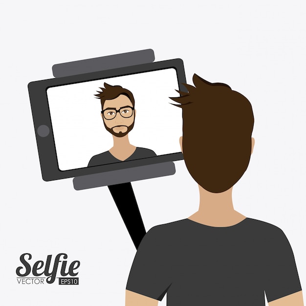 Selfie design, vector illustration.