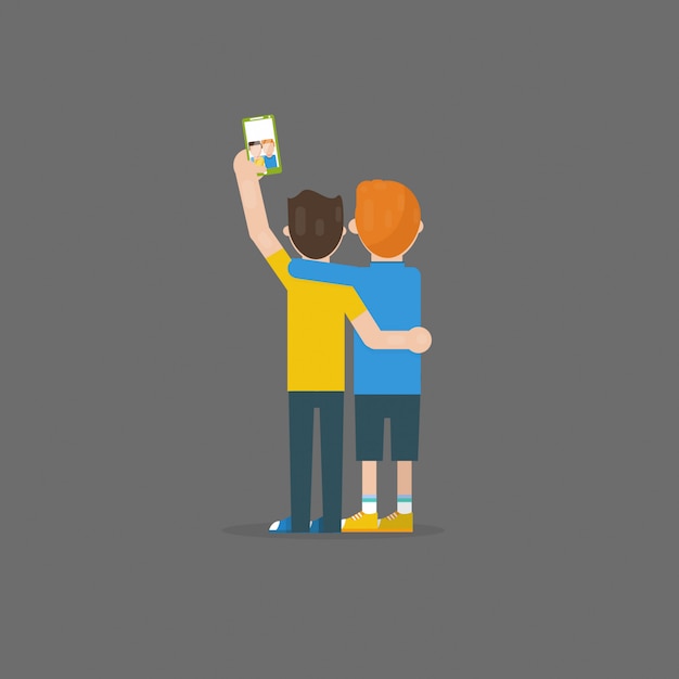 selfie flat design