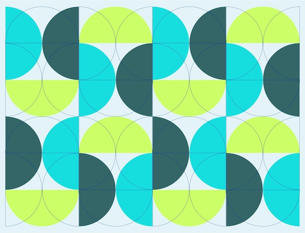 Semi circles geometric pattern