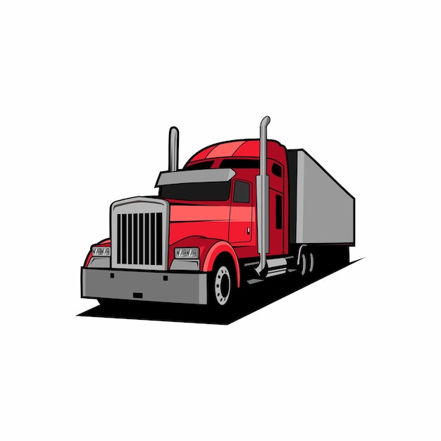 Semi truck vector