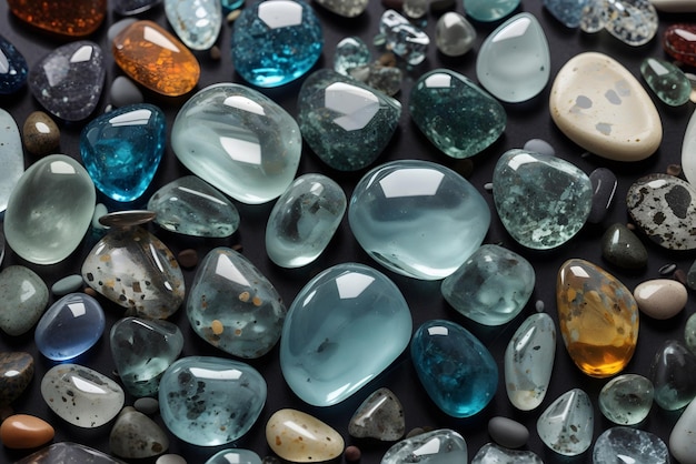 Vector semiprecious stones background texture