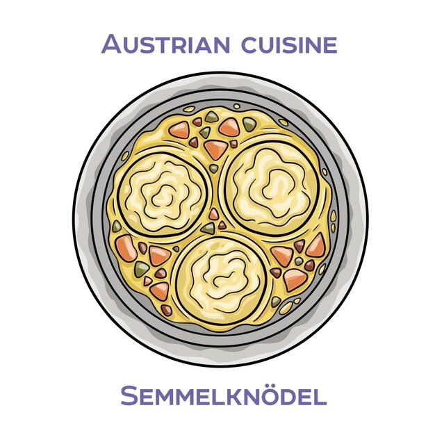 Semmelknodel are a traditional Bavarian dish made from stale bread rolls onions eggs and milk