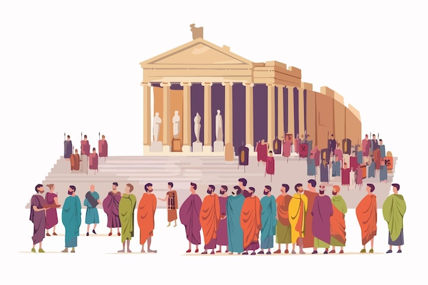 Vector senate and people of rome vector illustration