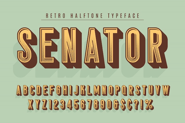 Senator trendy vintage display font design