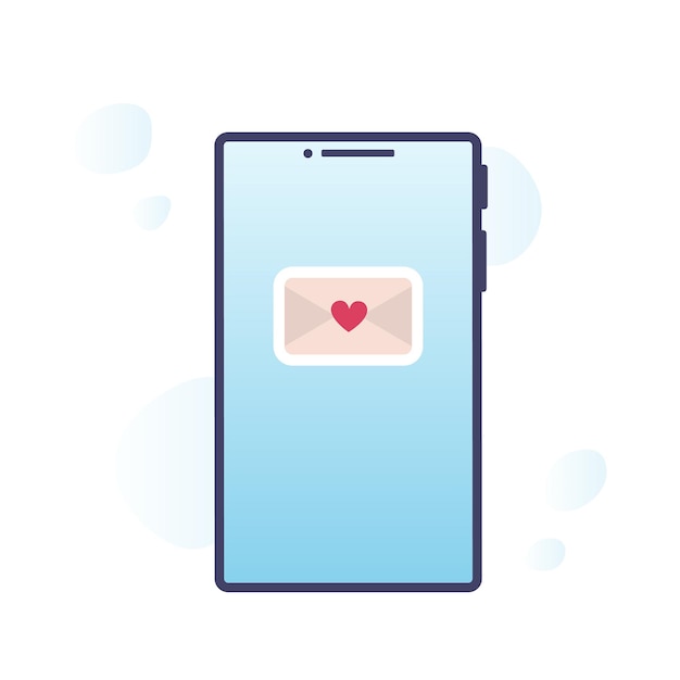 Sending love message concept vector