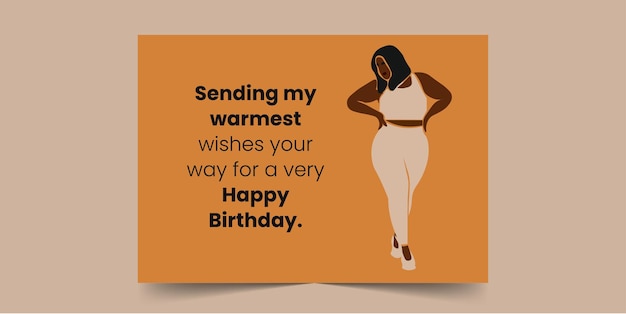 Sending my warmest wishes your way for a very happy birthday, Birthday Card for African Women